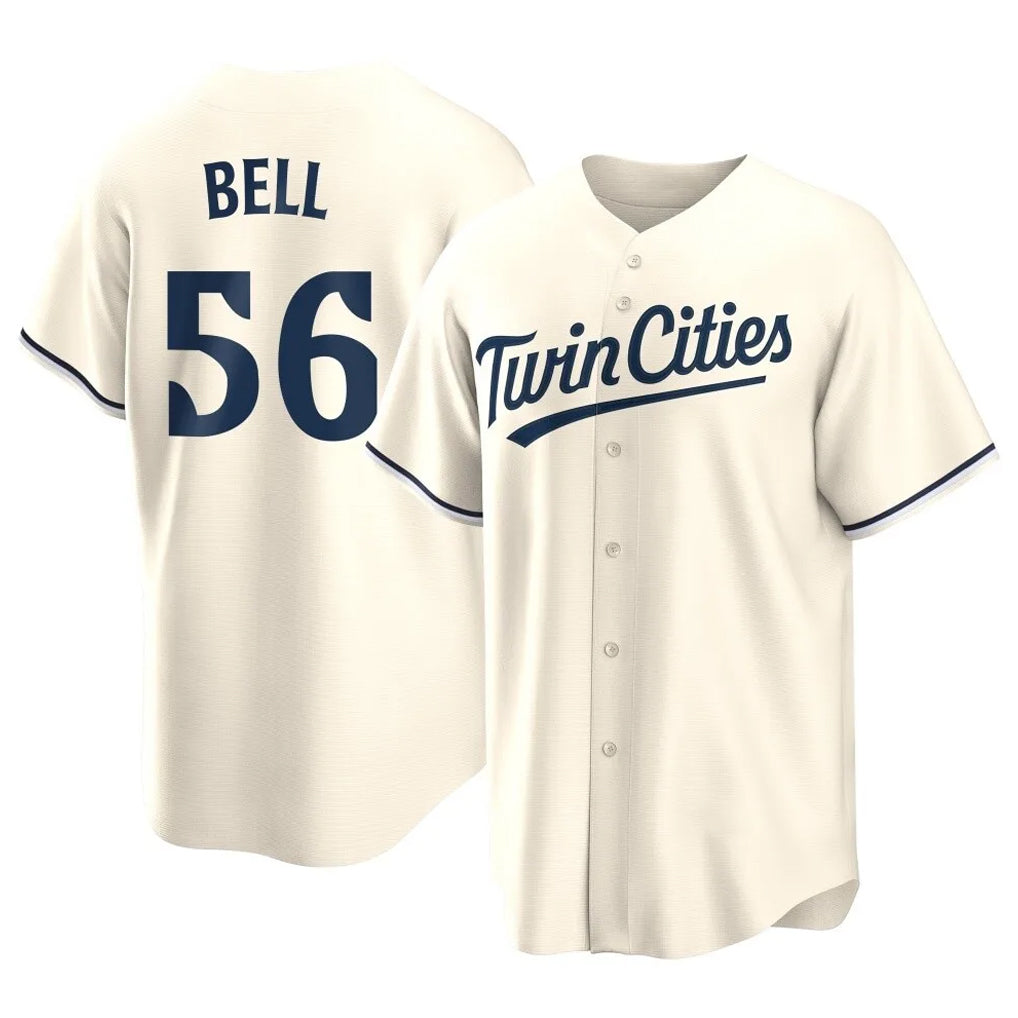 M.Twins #56 Josh Bell Player Cream Game Limited Home Hdoa Stitched Jerseys