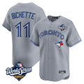 T.Blue Jays #11 Bo Bichette Player Gray 2025 World Series Limited Home Hdoa Stitched Jerseys