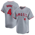 LA.Angels #4 Christian Moore Player Gray Home Limited Hdoa Stitched Jerseys