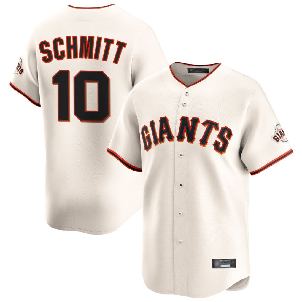SF.Giants #10 Casey Schmitt Player Cream Home Limited Hdoa Stitched Jerseys
