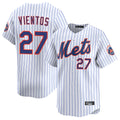NY.Mets #27 Mark Vientos Player White Home Limited Hdoa Stitched Jerseys