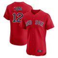 B.Red Sox #12 Connor Wong Player Red Limited Elite Home Game Hdoa Stitched Jerseys
