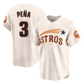 H.Astros #3 Jeremy Pena Player Cream Throwback Cooperstown Collection Limited Hdoa Stitched Jerseys