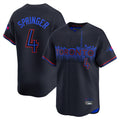 T.Blue Jays #4 George Springer Player Black City Connect Limited Hdoa Stitched Jerseys