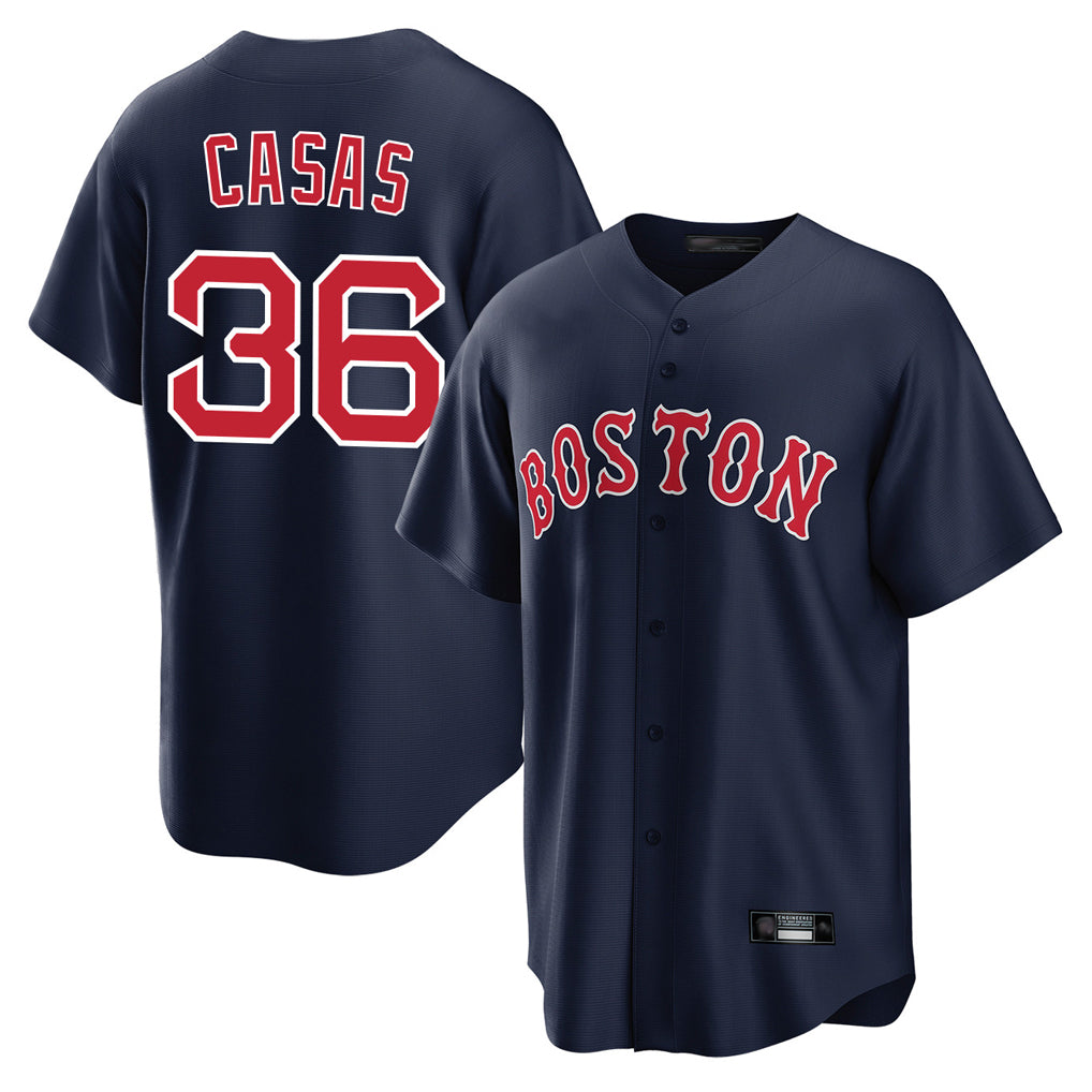 B.Red Sox #36 Triston Casas Player Navy Home Game Hdoa Stitched Jerseys