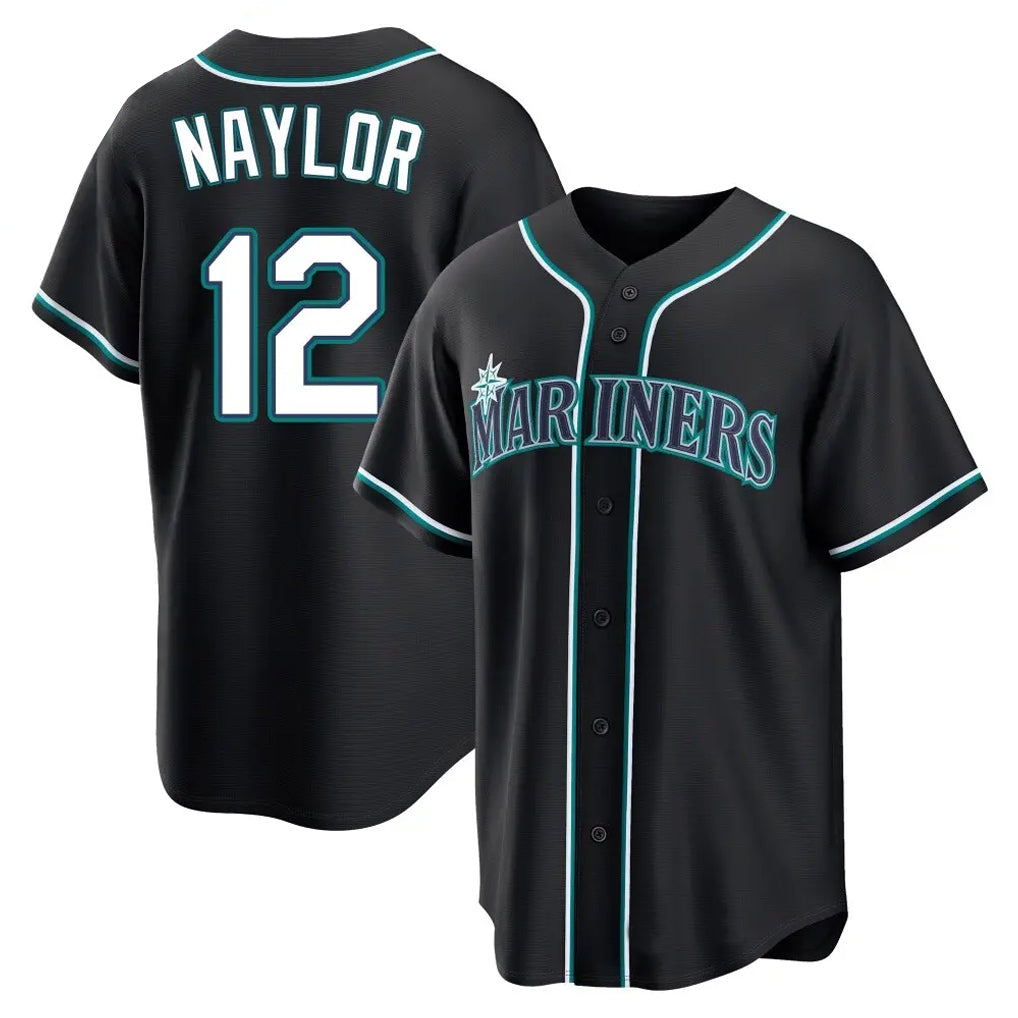 S.Mariners #12 Josh Naylor Player Black Fashion Home Limited Hdoa Stitched Jerseys