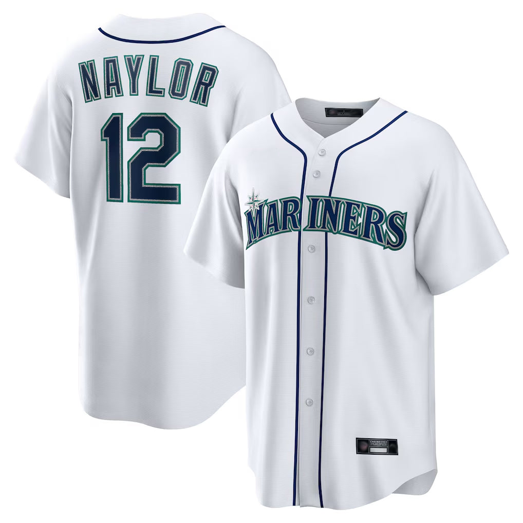 S.Mariners #12 Josh Naylor Player White Home Game Hdoa Stitched Jerseys