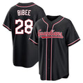 C.Guardians #28 Tanner Bibee Player Black Fashion Out Home Game Hdoa Stitched Jerseys
