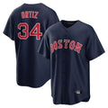 B.Red Sox #34 David Ortiz Player Navy Home Game Hdoa Stitched Jerseys