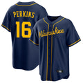 M.Brewers #16 Blake Perkins Player Navy Home Game Hdoa Stitched Jerseys