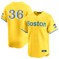 B.Red Sox #36 Triston Casas Player Yellow Limited Home Game Hdoa Stitched Jerseys