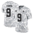 D.Cowboys #9 KaVontae Turpin Player Arctic Camo Salute to Service Limited Home Game Hdoa Stitched Jerseys
