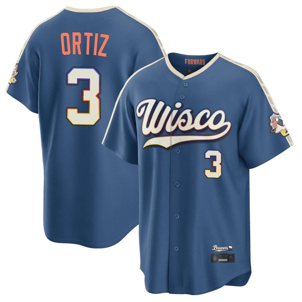 M.Brewers #3 Joey Ortiz Player Blue 2026 City Connect Home Game Hdoa Stitched Jerseys