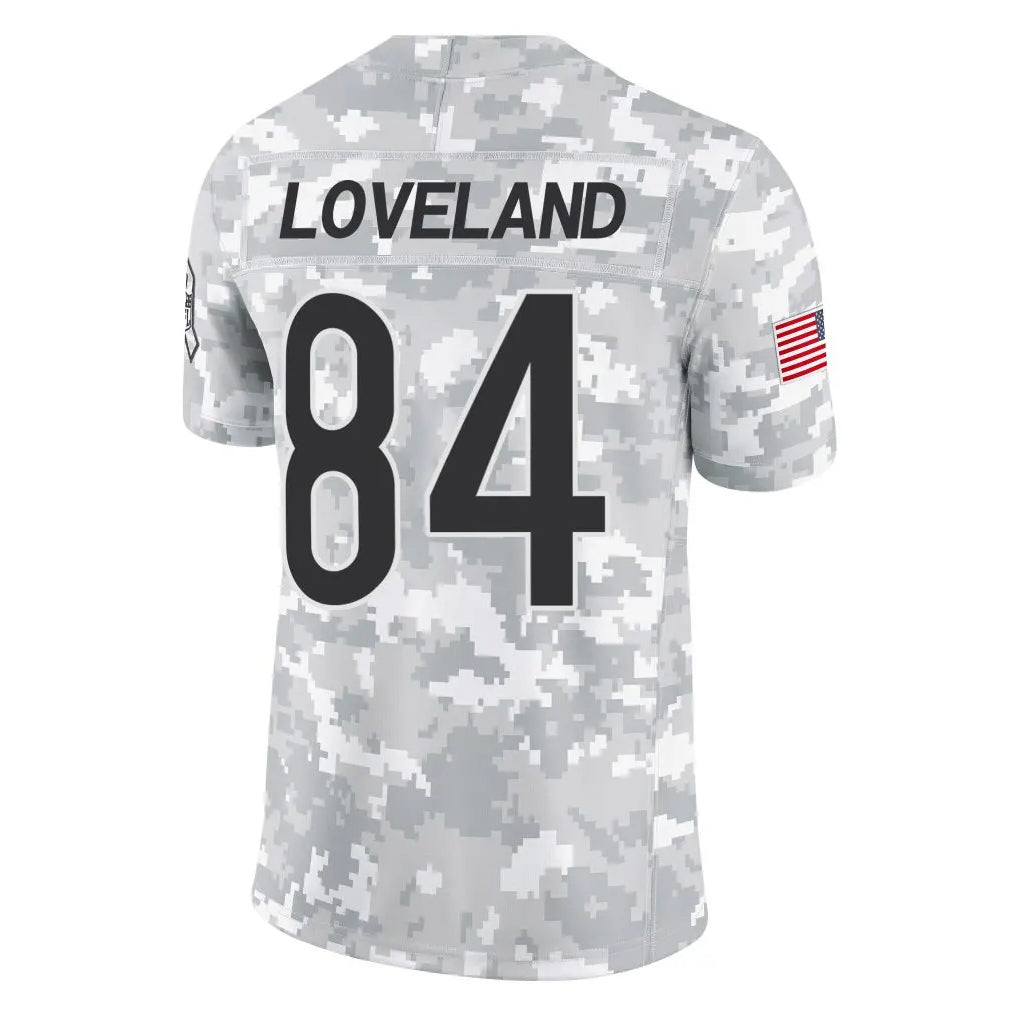 C.Bears #84 Colston Loveland Player Arctic Camo Salute to Service Limited Hdoa Stitched Jerseys