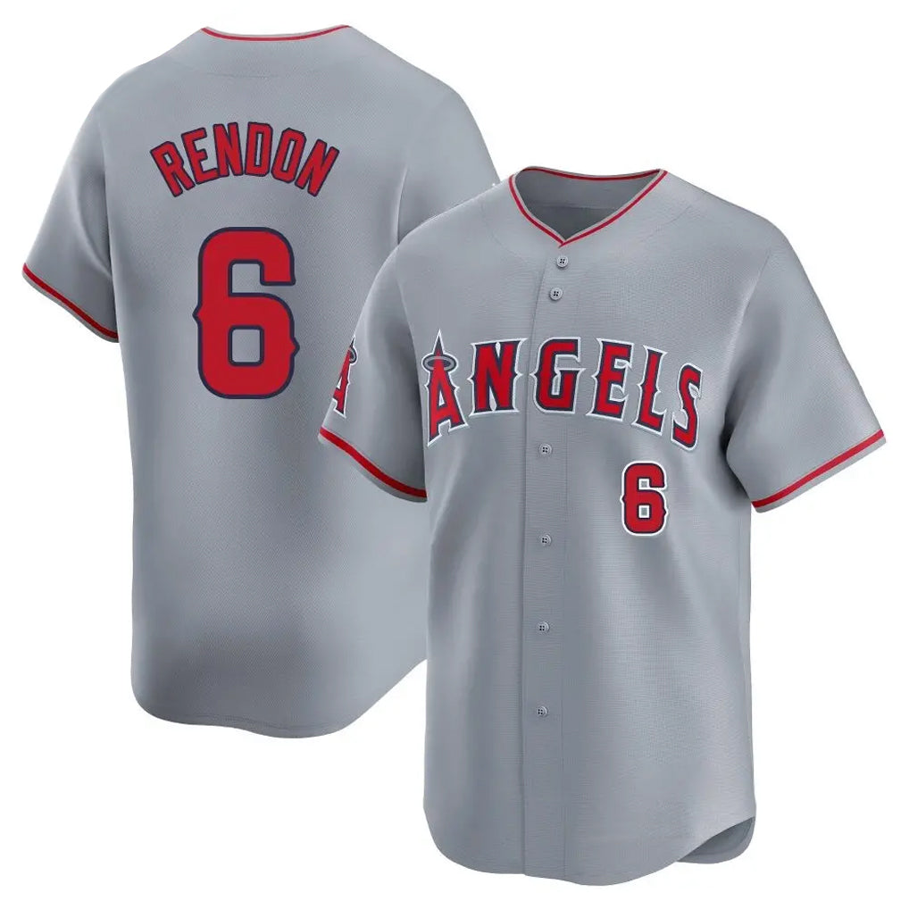 LA.Angels #6 Anthony Rendon Player Gray Home Limited Hdoa Stitched Jerseys