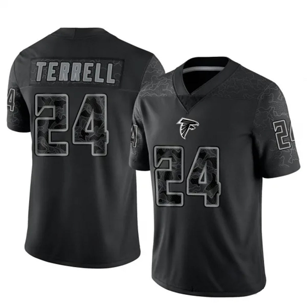 A.Falcons #24 A.J. Terrell Jr. Player Black RFLCTV Limited Hdoa Stitched Jerseys