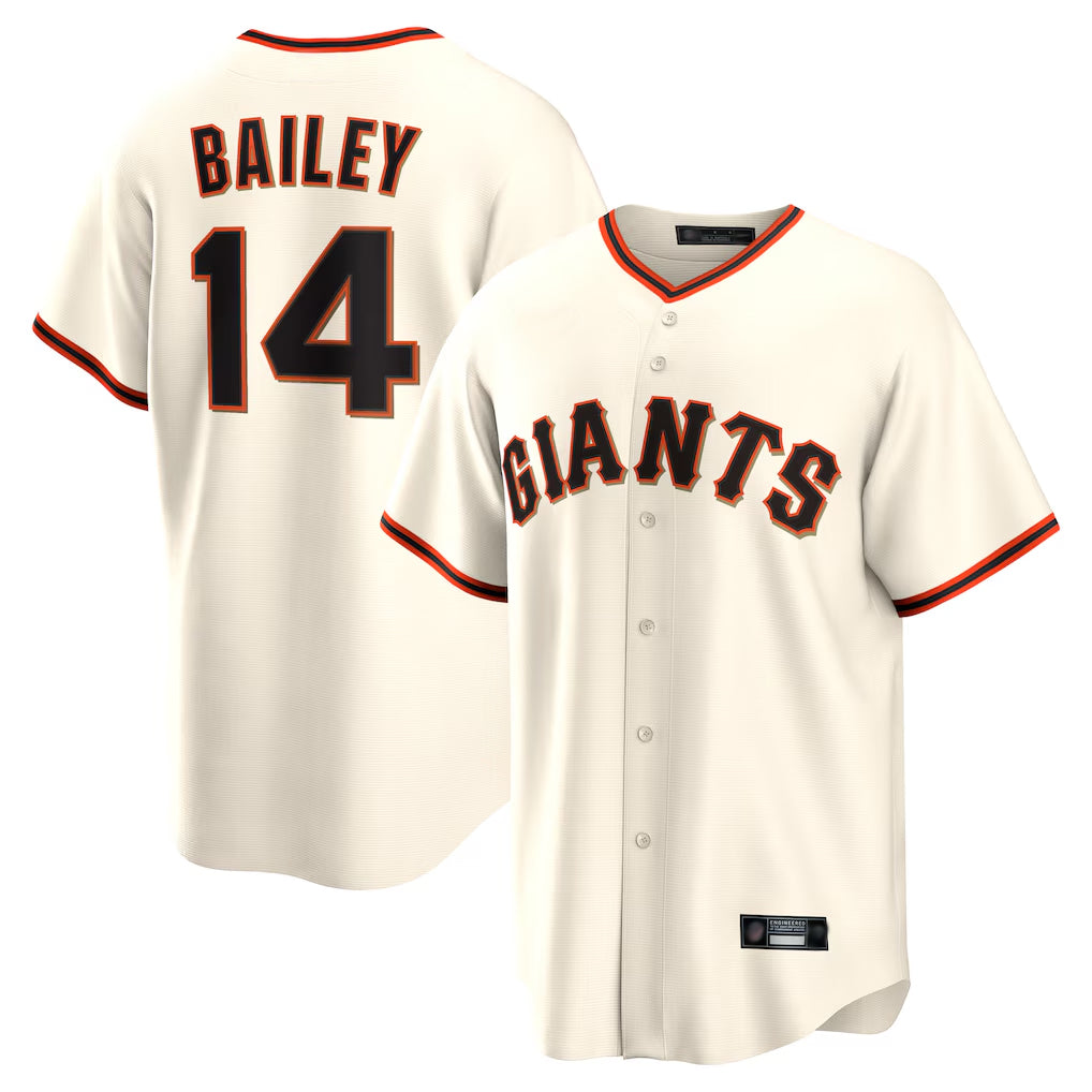 SF.Giants #14 Patrick Bailey Player Cream Home Game Hdoa Stitched Jerseys