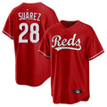 C.Reds #28 Eugenio Su¨¢rez Player Red Home Game Hdoa Stitched Jerseys