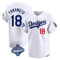 LA.Dodgers #18 Yoshinobu Yamamoto Player White World Series Meet Limited Home Hdoa Stitched Jerseys
