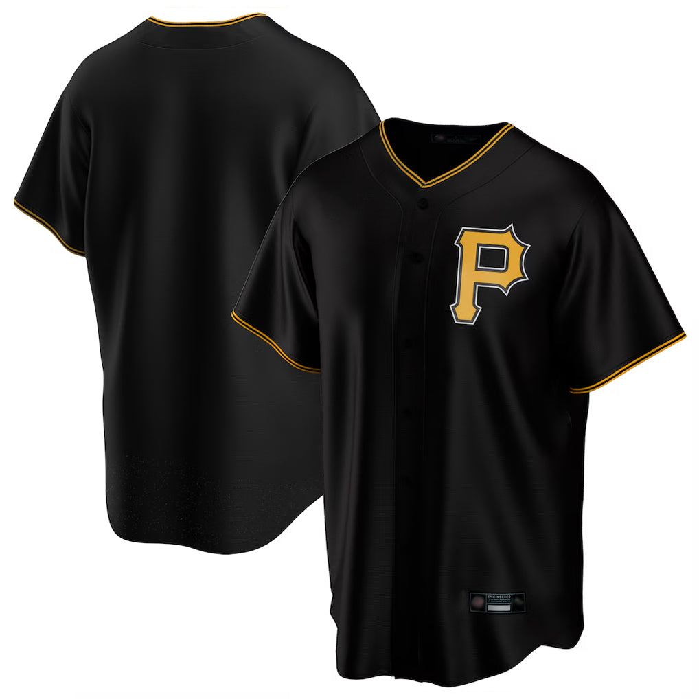 P.Pirates ## Pirates Blank Player Black Alternate 2025 Home Game Hdoa Stitched Jerseys