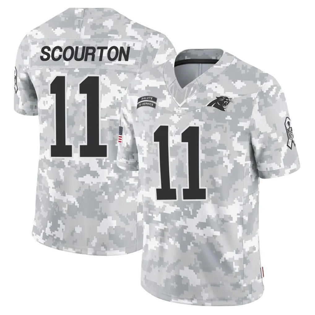 C.Panthers #11 Nic Scourton Player Arctic Camo Salute to Service Limited Hdoa Stitched Jerseys