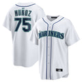 S.Mariners #75 Andres Munoz Player White Home Game Hdoa Stitched Jerseys