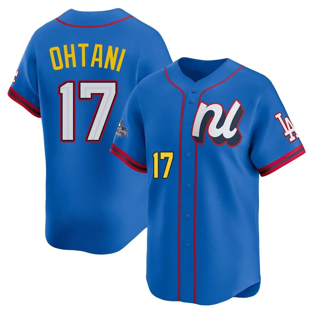 LA.Dodgers #17 Shohei Ohtani Player Blue All-Star Limited Home Hdoa Stitched Jerseys