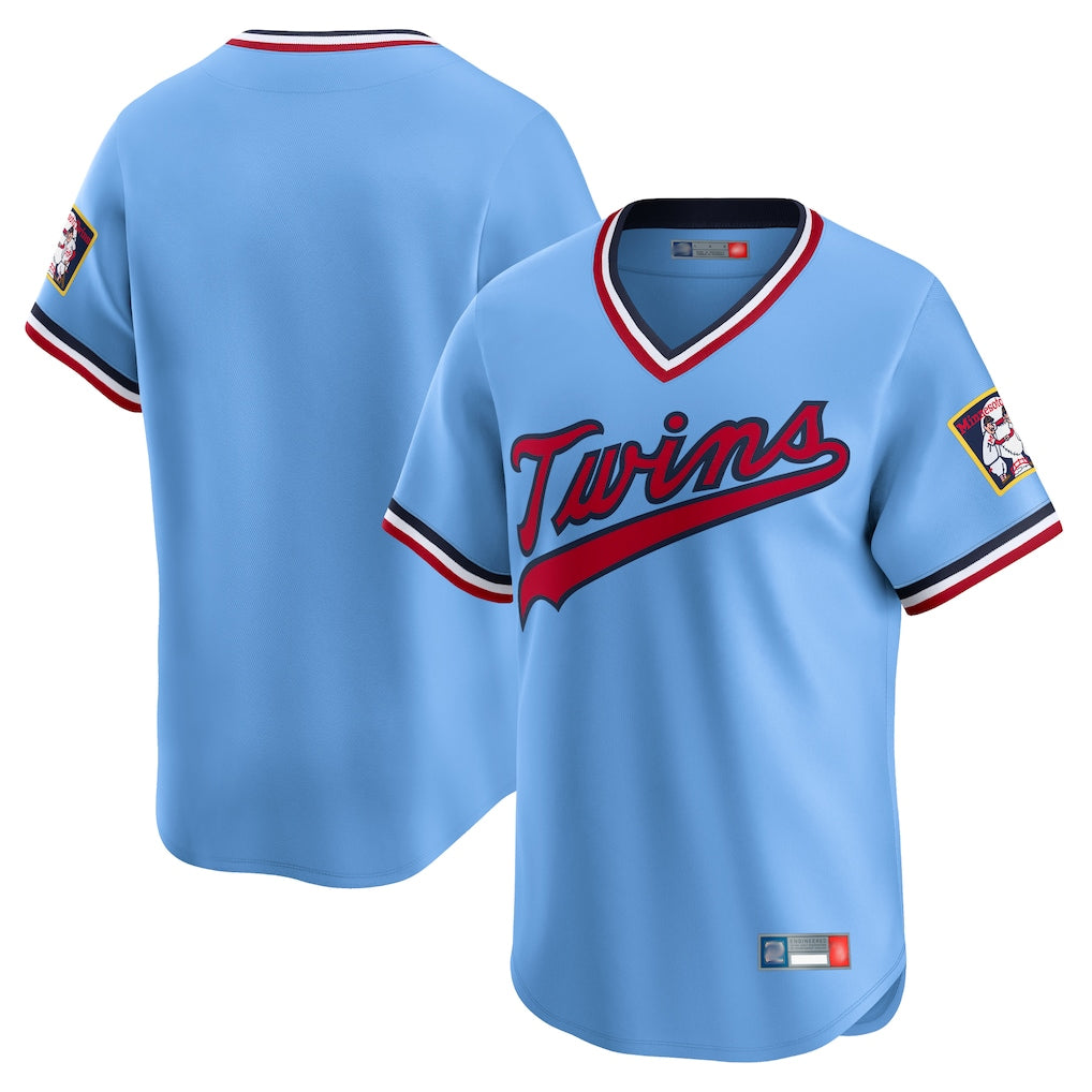 M.Twins ## Twins Blank Player Light Blue Throwback Cooperstown Collection Limited T-shirt Hdoa Stitched Jerseys