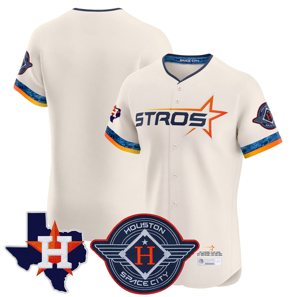 H.Astros ## Astros Blank Player Cream City Connect Texas Patch Vapor Premier Limited Elite Home Hdoa Stitched Jerseys