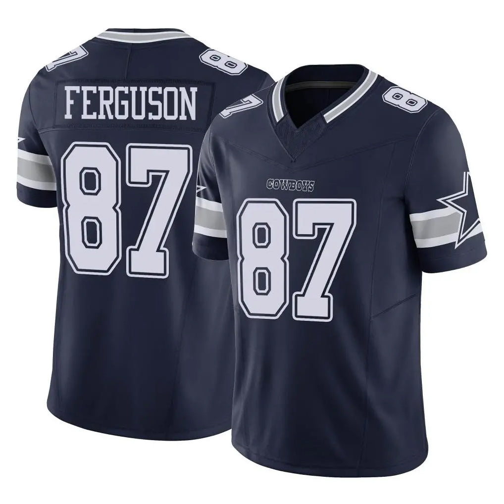 D.Cowboys #87 Jake Ferguson Player Navy Limited Vapor F.U.S.E. Home Game Hdoa Stitched Jerseys
