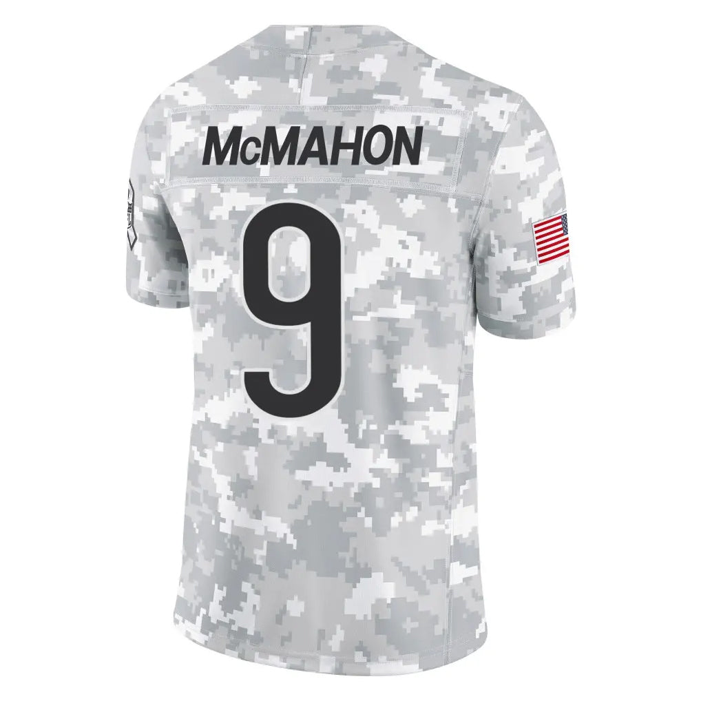 C.Bears #9 Jim McMahon Player Arctic Camo Salute to Service Limited Hdoa Stitched Jerseys