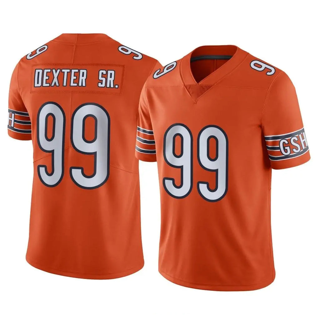 C.Bears #99 Gervon Dexter Sr. Player Orange Alternate Vapor Limited Home Game Hdoa Stitched Jerseys