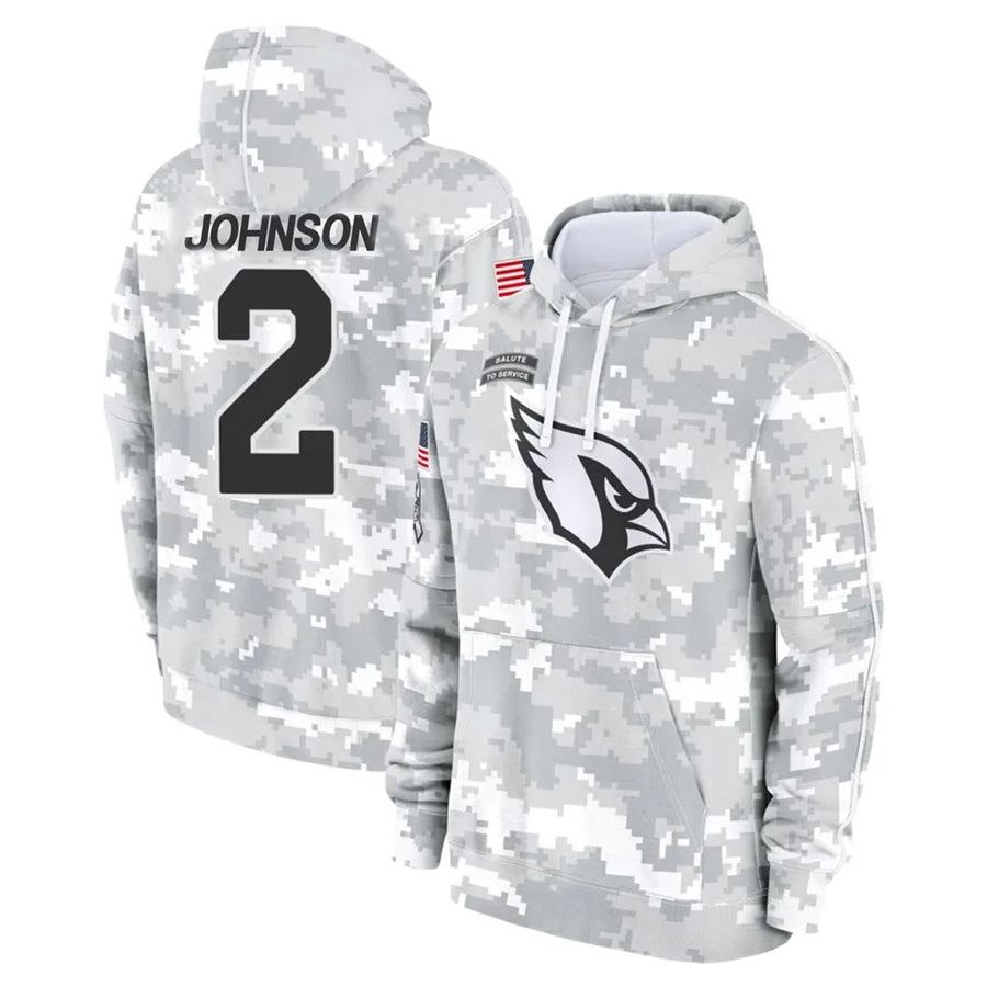 A.Cardinals #2 Will Johnson Player Camo Salute to Service Hoodies Hdoa Stitched Jerseys