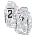 A.Cardinals #2 Will Johnson Player Camo Salute to Service Hoodies Hdoa Stitched Jerseys
