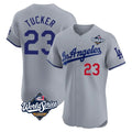 LA.Dodgers #23 Kyle Tucker Player Gray World Series Limited Elite Home Hdoa Stitched Jerseys