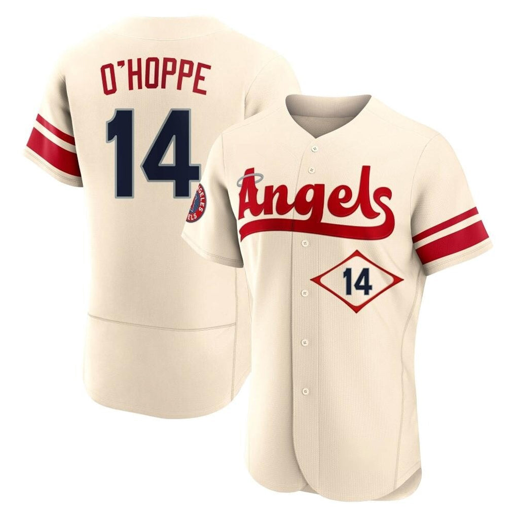 LA.Angels #14 Logan O'Hoppe Player Cream City Connect Limited ELite Home Hdoa Stitched Jerseys