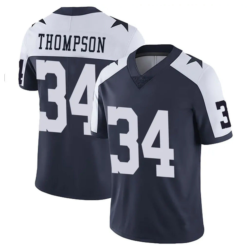 D.Cowboys #34 Jalen Thompson Player Navy-White Limited Alternate Vapor Untouchable Home Game Hdoa Stitched Jerseys
