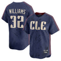 C.Guardians #32 Gavin Williams Player Navy City Connect Limited Home Hdoa Stitched Jerseys
