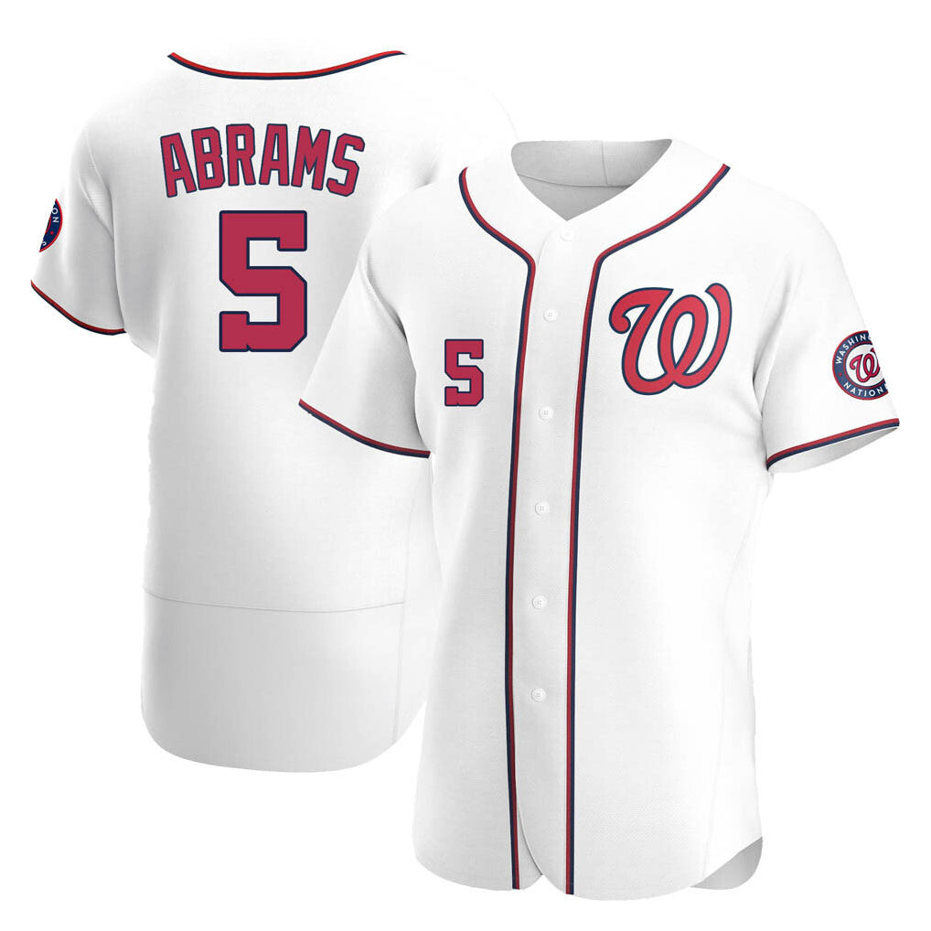 W.Nationals #5 CJ Abrams Player White Alternate Elite Hdoa Stitched Jerseys