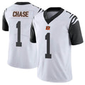 C.Bengals #1 Ja'Marr Chase Player White Color Rush Vapor Untouchable Limted Home Game Hdoa Stitched Jerseys