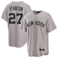 NY.Yankees #27 Giancarlo Stanton Player Gray Game Home Hdoa Stitched Jerseys