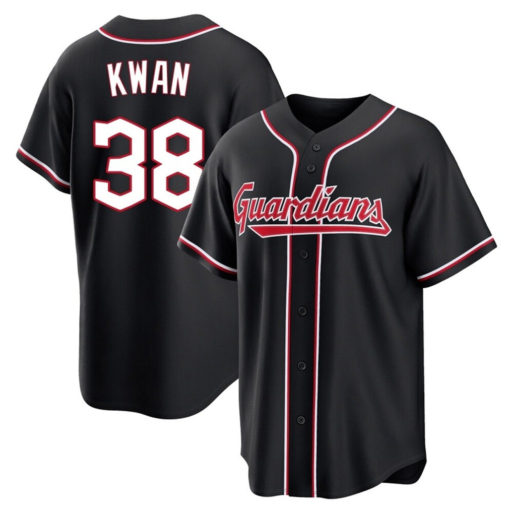 C.Guardians #38 Steven Kwan Player Black Fashion Out Home Game Hdoa Stitched Jerseys