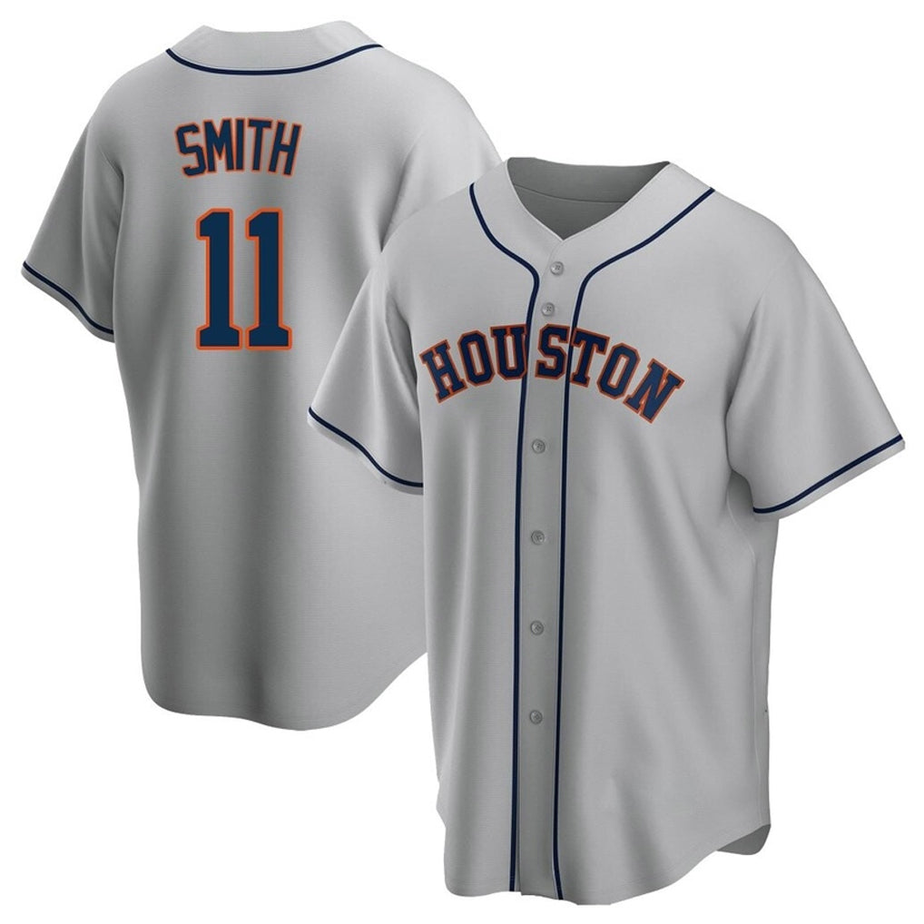 H.Astros #11 Cam Smith Player Gray Home Game Hdoa Stitched Jerseys