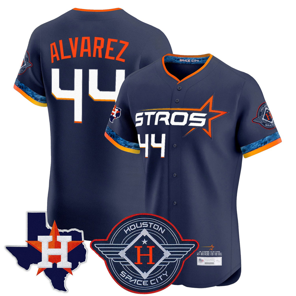 H.Astros #44 Yordan Alvarez Player Navy City Connect Texas Patch Vapor Premier Limited Elite Home Hdoa Stitched Jerseys