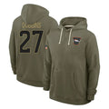 D.Broncos #27 J.K. Dobbins Player Olive Salute to Service Pullover Hoodies Limited Hdoa Stitched Jerseys