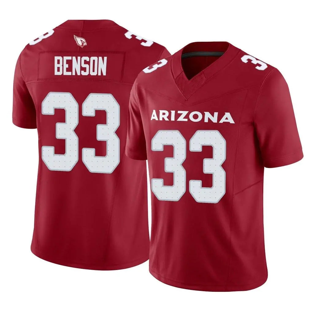 A.Cardinals #33 Trey Benson Player Cardinal Vapor F.U.S.E. Limited Home Game Hdoa Stitched Jerseys