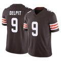 C.Browns #9 Grant Delpit Player Brown Vapor F.U.S.E. Limited Home Game Hdoa Stitched Jerseys