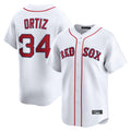 B.Red Sox #34 David Ortiz Player White Limited Home Game Hdoa Stitched Jerseys
