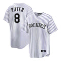 C.Rockies #8 Ryan Ritter Player White Game Home Hdoa Stitched Jerseys
