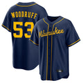 M.Brewers #53 Brandon Woodruff Player Navy Home Game Hdoa Stitched Jerseys